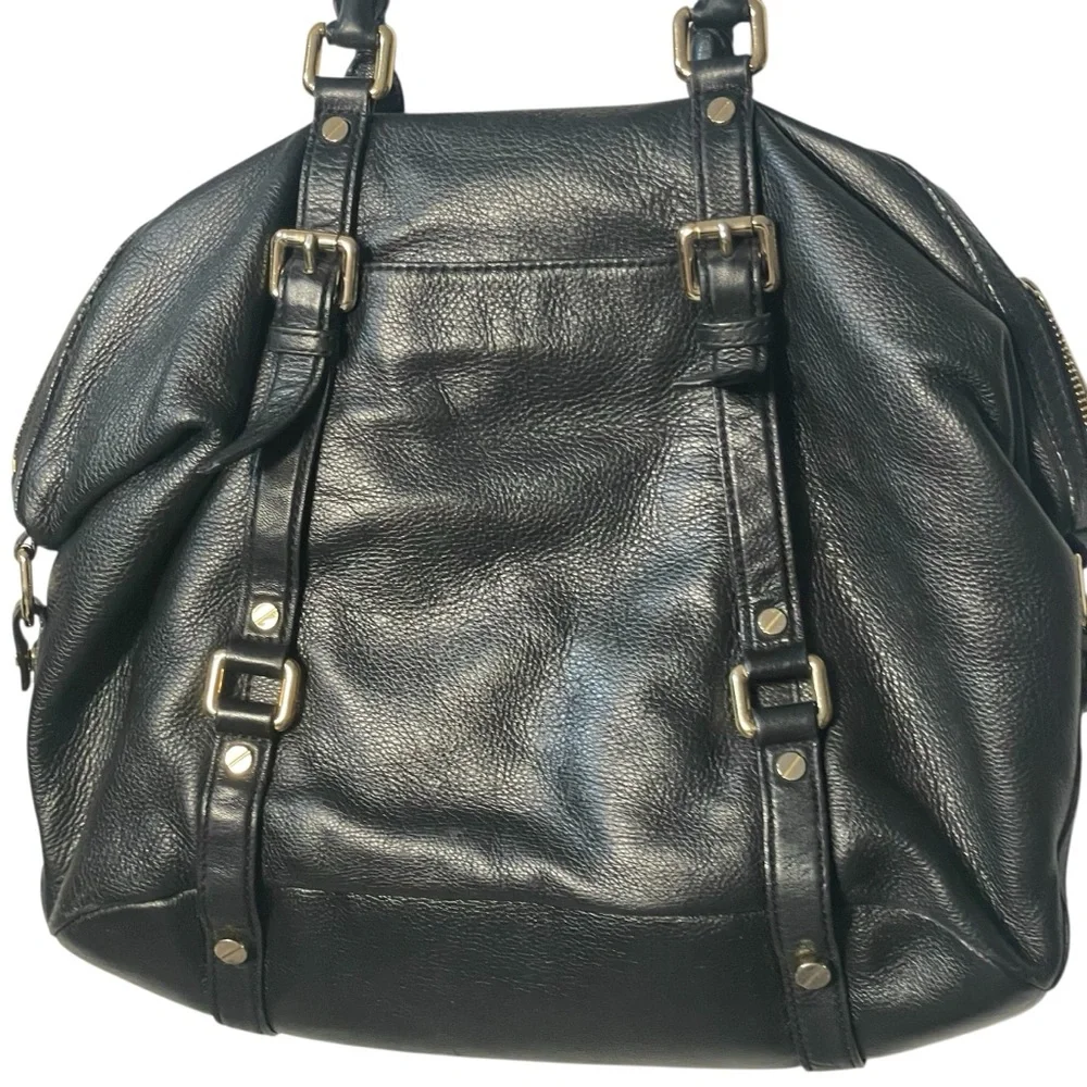 Michael Kors Bedford Legacy Black Leather Satchel Bag